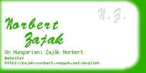 norbert zajak business card